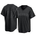 C.Reds #11 Barry Larkin Player Black T-shirt Game Home Fdoa Stitched Jerseys