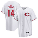 C.Reds #14 Pete Rose Player White Home Game Fdoa Stitched Jerseys