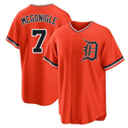 D.Tigers #7 Kevin McGonigle Player Orange Home Game Fdoa Stitched Jerseys