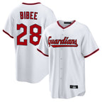 C.Guardians #28 Tanner Bibee Player White Game Home Fdoa Stitched Jerseys