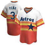 H.Astros #3 Jeremy Pe?a Player Rainbow Cooperstown Collection T-shirt Fdoa Stitched Jerseys