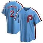P.Phillies #2 Justin Crawford Player Light Blue Home Game Fdoa Stitched Jerseys