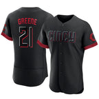 C.Reds #21 Hunter Greene Player Black City Connect Limited Elite Home Fdoa Stitched Jerseys