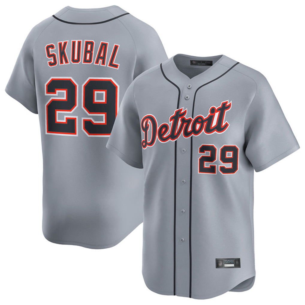D.Tigers #29 Tarik Skubal Player Gray Home Limited Fdoa Stitched Jerseys