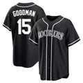 C.Rockies #15 Hunter Goodman Player Black Fashion Out Home Game Fdoa Stitched Jerseys