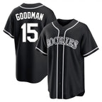 C.Rockies #15 Hunter Goodman Player Black Fashion Out Home Game Fdoa Stitched Jerseys