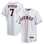 H.Astros #7 Craig Biggio Player White Home Game Fdoa Stitched Jerseys