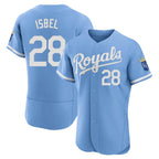 KC.Royals #28 Kyle Isbel Player Light Blue Alt Limited Elite Home Fdoa Stitched Jerseys