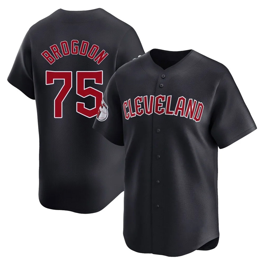 C.Guardians #75 Connor Brogdon Player Navy Limited Home Game Fdoa Stitched Jerseys