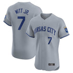 KC.Royals #7 Bobby Witt Jr. Player Gray Limited Elite Home Fdoa Stitched Jerseys