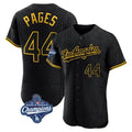 LA.Dodgers #44 Andy Pages Player Black World Series Meet Snake Skin City Limited Elite Home Fdoa Stitched Jerseys