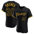 P.Pirates #30 Paul Skenes Player Black Snake Skin City Home Limited Elite Fdoa Stitched Jerseys