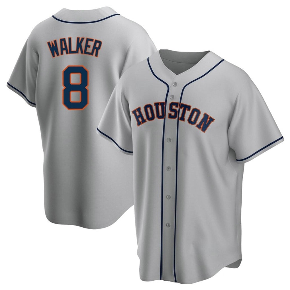H.Astros #8 Christian Walker Player Gray Home Game Fdoa Stitched Jerseys