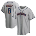 H.Astros #8 Christian Walker Player Gray Home Game Fdoa Stitched Jerseys
