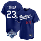 LA.Dodgers #23 Kyle Tucker Player Royal World Series Meet Limited Home Fdoa Stitched Jerseys