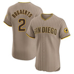 S.Diego Padres #2 Xander Bogaerts Player Khaki Home Limited Elite Fdoa Stitched Jerseys