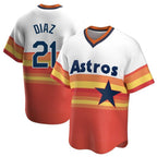 H.Astros #21 Yainer Diaz Player Rainbow Cooperstown Collection T-shirt Fdoa Stitched Jerseys