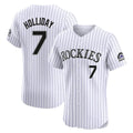 C.Rockies #7 Matt Holliday Player White Limited Elite Home Fdoa Stitched Jerseys