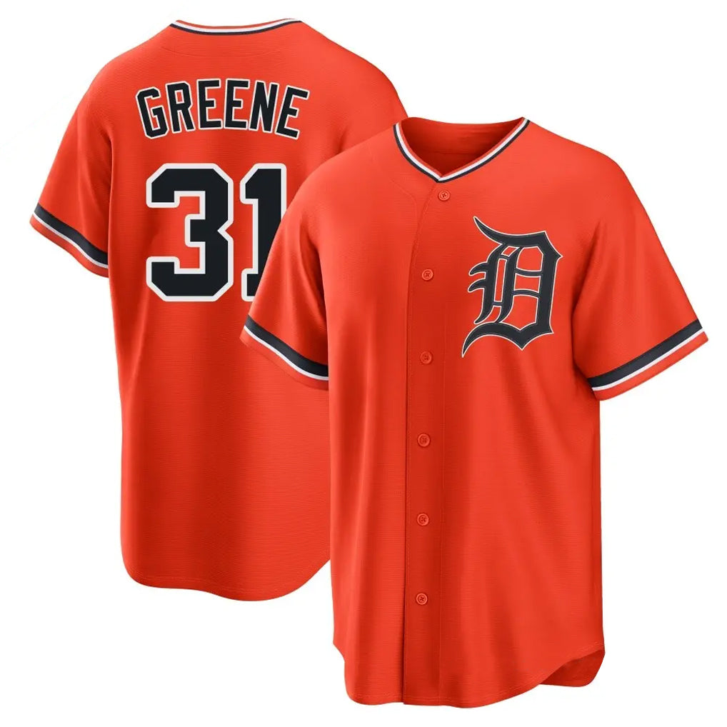 D.Tigers #31 Riley Greene Player Orange Home Game Fdoa Stitched Jerseys