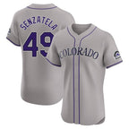 C.Rockies #49 Antonio Senzatela Player Gray Limited Elite Home Fdoa Stitched Jerseys