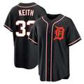 D.Tigers #33 Colt Keith Player Black Fashion Out Home Game Fdoa Stitched Jerseys