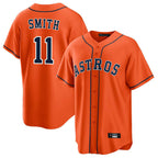 H.Astros #11 Cam Smith Player Orange Home Game Fdoa Stitched Jerseys