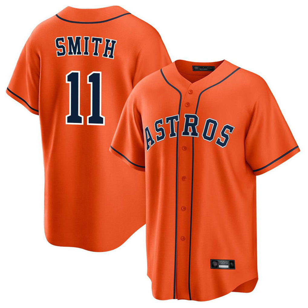 H.Astros #11 Cam Smith Player Orange Home Game Fdoa Stitched Jerseys