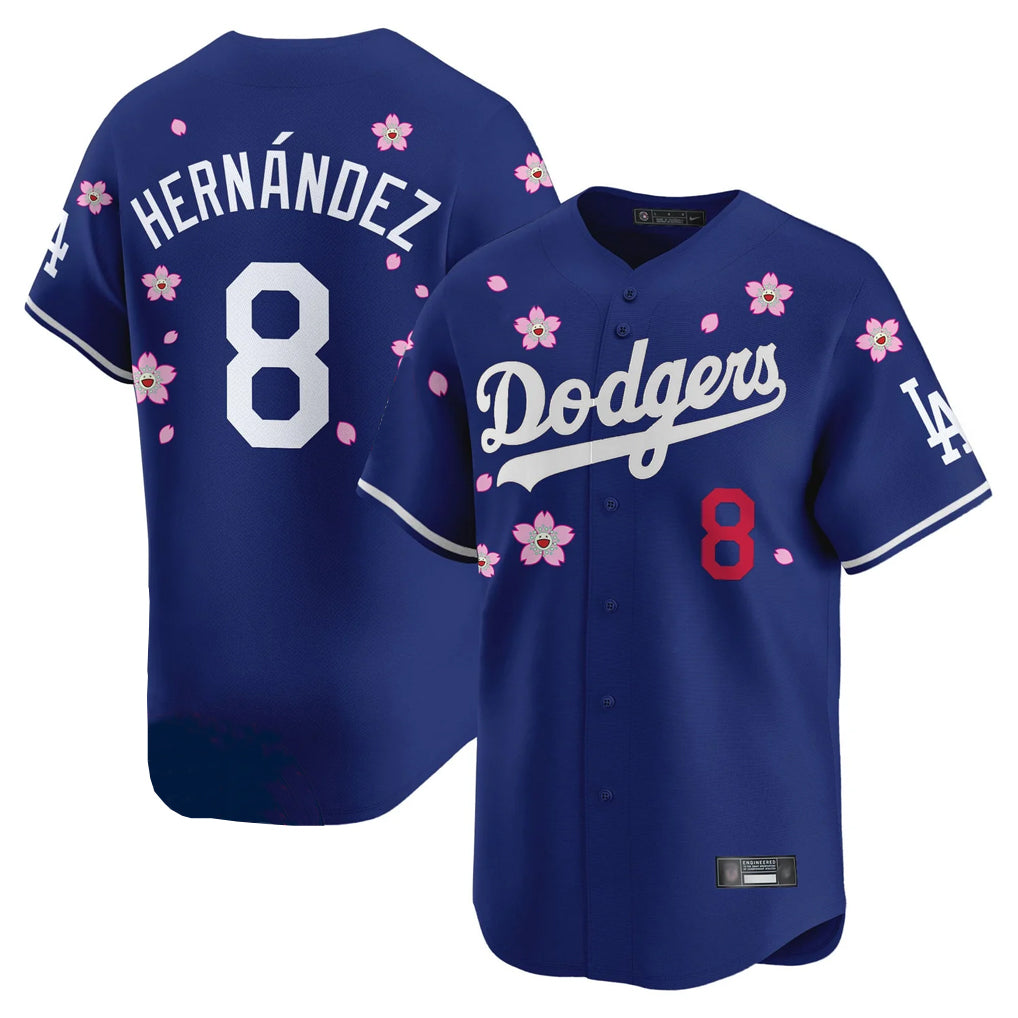 LA.Dodgers #8 Enrique Hern¨¢ndez Player Royal Tokyo Series Vapor Premier Limited Fdoa Stitched Jerseys