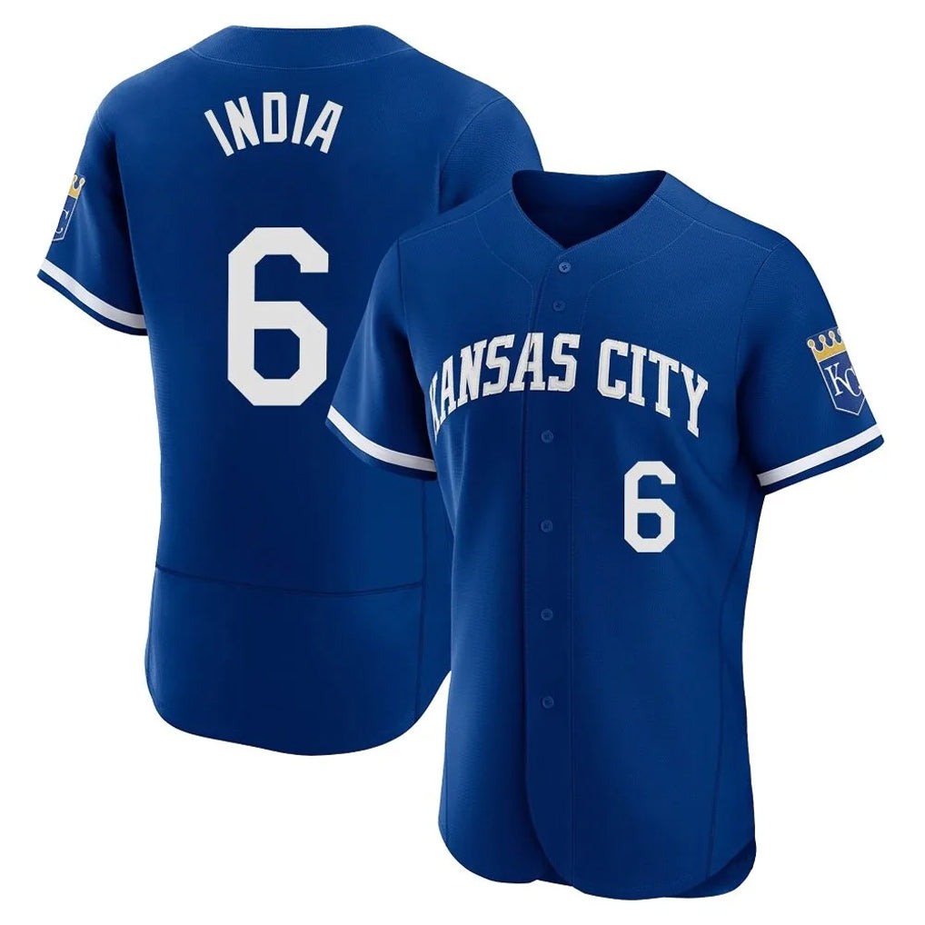 KC.Royals #6 Jonathan India Player Royal Limited Elite Home Fdoa Stitched Jerseys