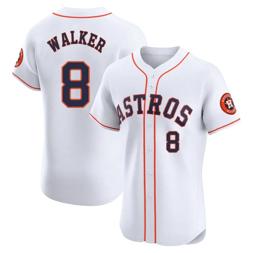 H.Astros #8 Christian Walker Player White Limited Elite Home Fdoa Stitched Jerseys