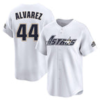 H.Astros #44 Yordan Alvarez Player White Throwback Cooperstown Collection Limited Fdoa Stitched Jerseys