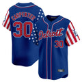 D.Tigers #30 Kerry Carpenter Player Royal Independence Day Vapor Premier Limited Fdoa Stitched Jerseys