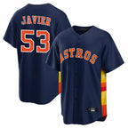 H.Astros #53 Cristian Javier Player Navy Home Game Fdoa Stitched Jerseys