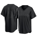 C.Guardians #6 David Fry Player Black T-shirt Home Game Fdoa Stitched Jerseys