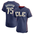 C.Guardians #75 Connor Brogdon Player Navy City Connect Limited Elite Home Fdoa Stitched Jerseys