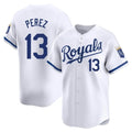 KC.Royals #13 Salvador Perez Player White Alt Limited Home Fdoa Stitched Jerseys