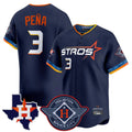 H.Astros #3 Jeremy Pe?a Player Navy City Connect Texas Patch Vapor Premier Limited Home Fdoa Stitched Jerseys