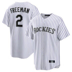 C.Rockies #2 Tyler Freeman Player White Game Home Fdoa Stitched Jerseys
