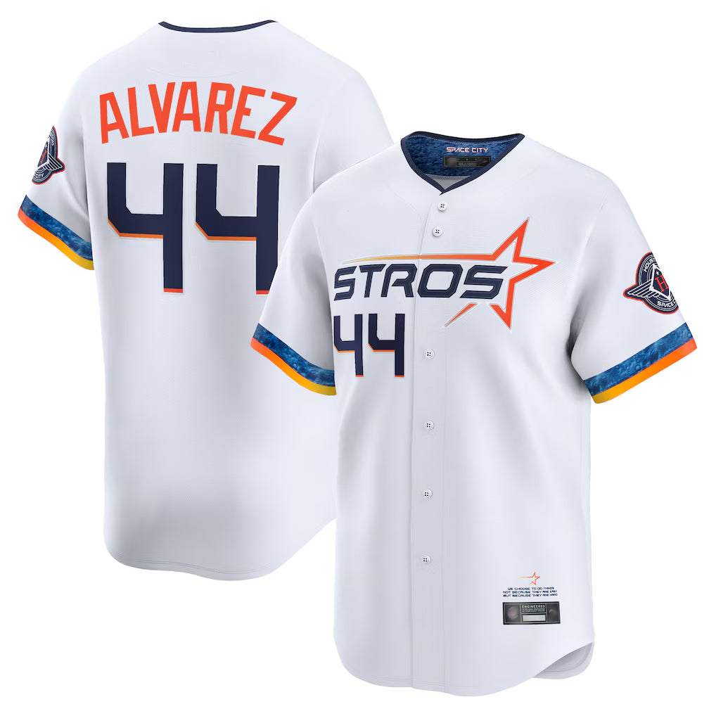 H.Astros #44 Yordan Alvarez Player White City Connect Limited Home Fdoa Stitched Jerseys