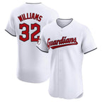 C.Guardians #32 Gavin Williams Player White Limited Elite Home Fdoa Stitched Jerseys