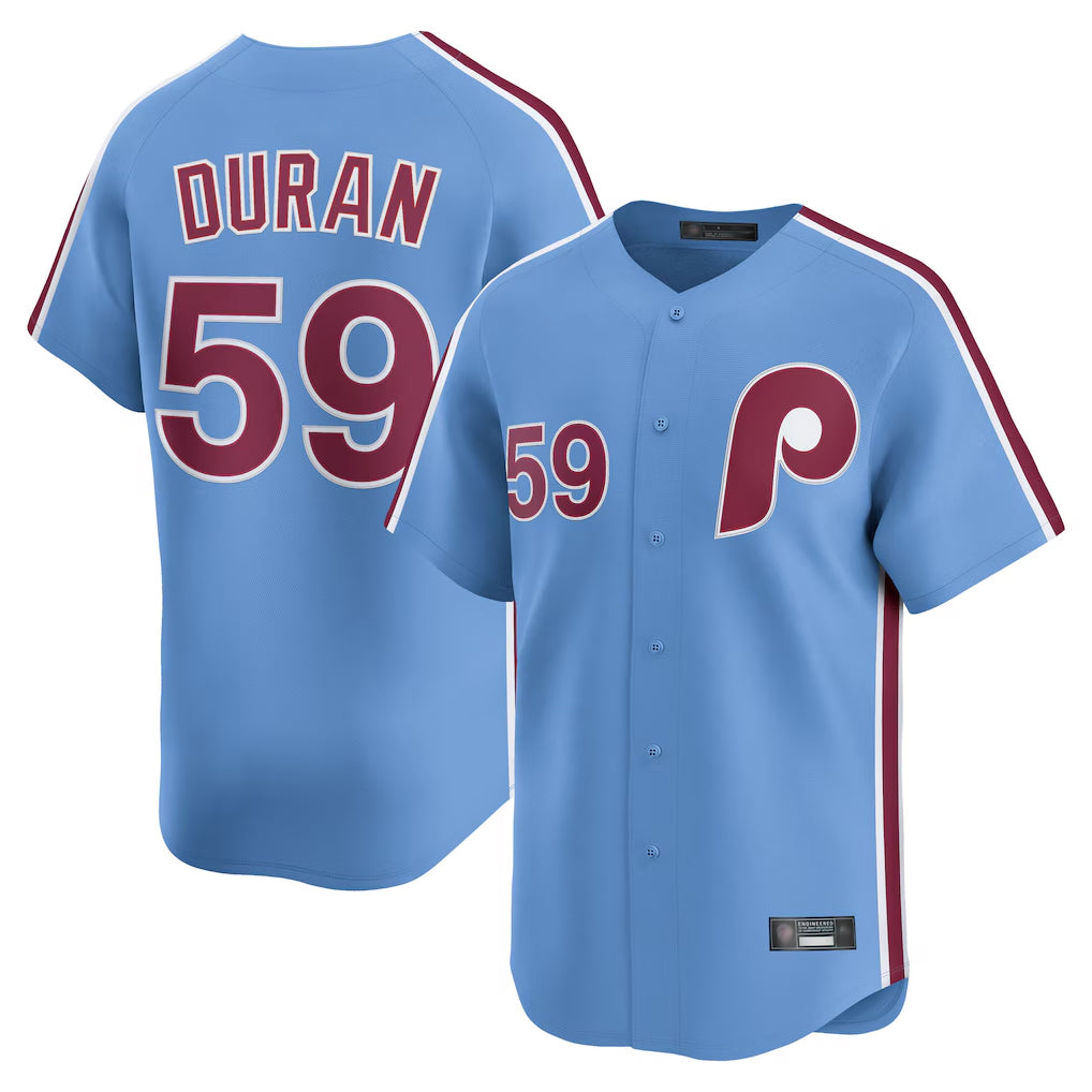 P.Phillies #59 Jhoan Duran Player Light Blue Home Limited Fdoa Stitched Jerseys