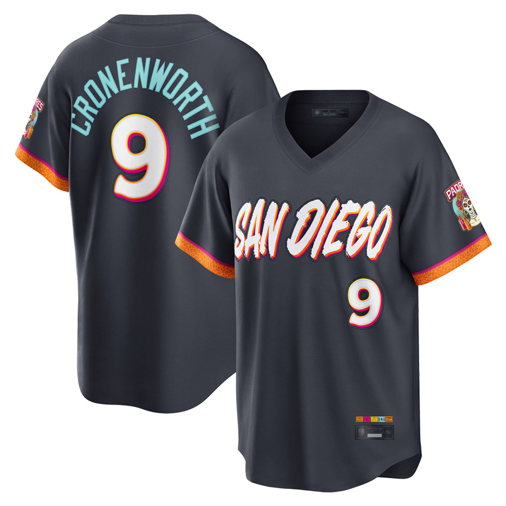 S.Diego Padres #9 Jake Cronenworth Player Obsidian 2026 City Connect Home Limited T-shirt Fdoa Stitched Jerseys