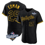 LA.Dodgers #25 Tommy Edman Player Black World Series Snake Skin City Limited Elite Home Fdoa Stitched Jerseys