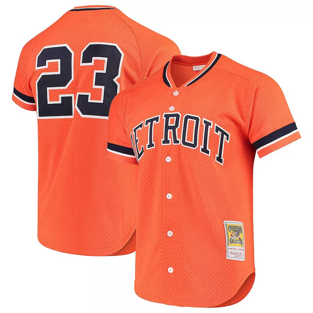 D.Tigers #23 Kirk Gibson Player Orange DMitchell & Ness Cooperstown Collection Batting Limited Fdoa Stitched Jerseys