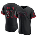 C.Reds #30 Ken Griffey Player Black City Connect Limited Elite Home Fdoa Stitched Jerseys