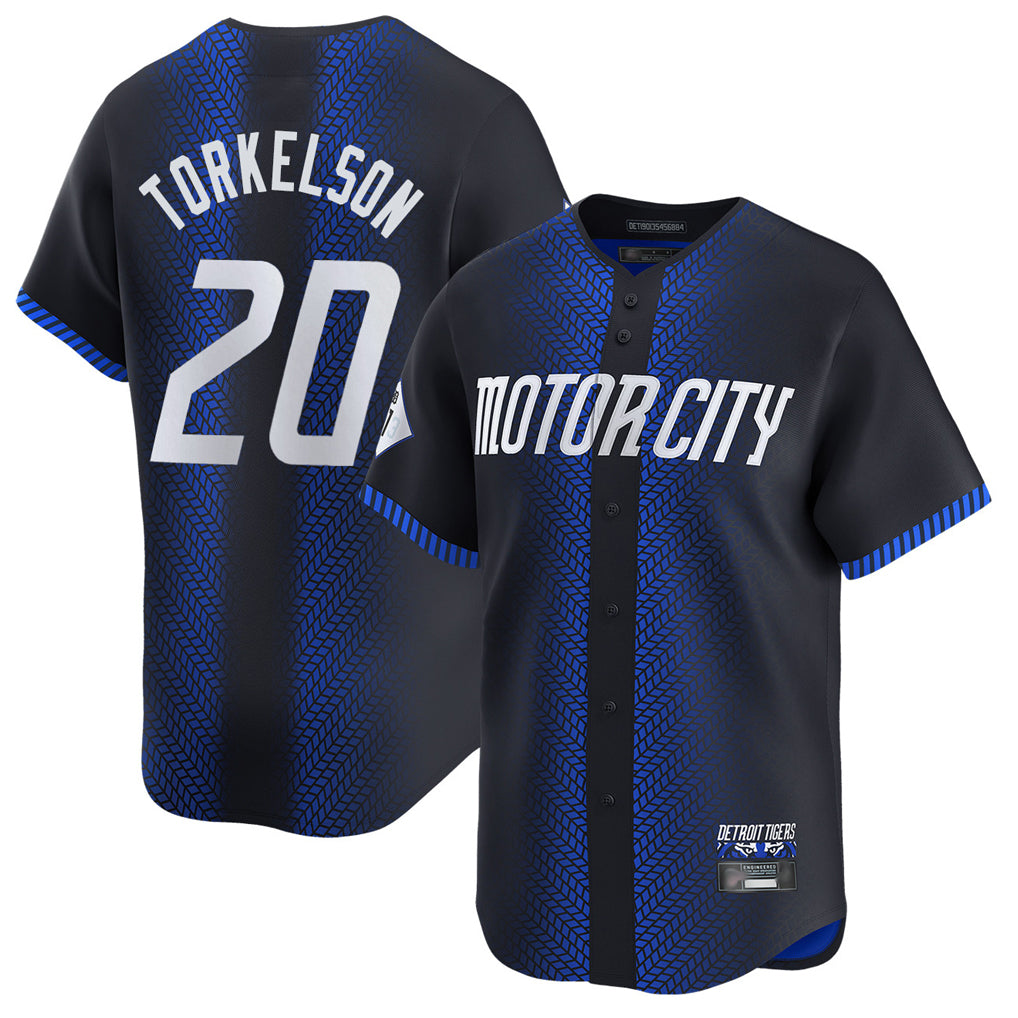 D.Tigers #20 Spencer Torkelson Player Navy City Connect Home Limited Fdoa Stitched Jerseys
