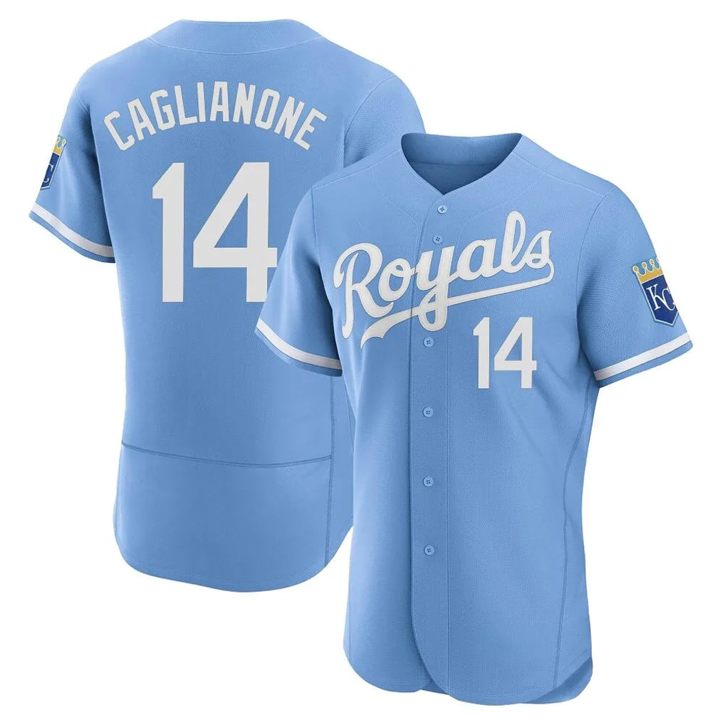 KC.Royals #14 Jac Caglianone Player Light Blue Alt Limited Elite Home Fdoa Stitched Jerseys