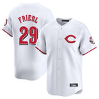 C.Reds #29 TJ Friedl Player White Limited Home Fdoa Stitched Jerseys
