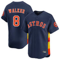H.Astros #8 Christian Walker Player Navy Home Limited Fdoa Stitched Jerseys