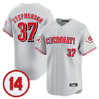 C.Reds #37 Tyler Stephenson Player Gray Vapor Premier Limited Home Fdoa Stitched Jerseys